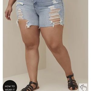 Torrid Distressed Denim Shorts